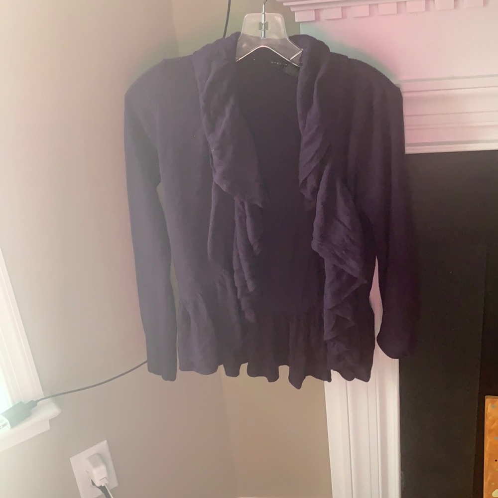 Purple cardigan